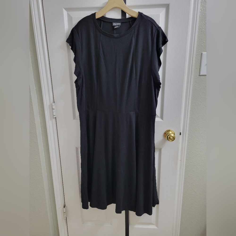 City Chic Black Dress XL/22